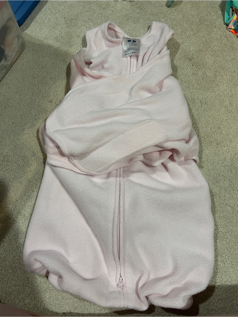 Set of Two Halo Soft Pink Fleece Infant Sleep Sack Swaddle with Front Zipper